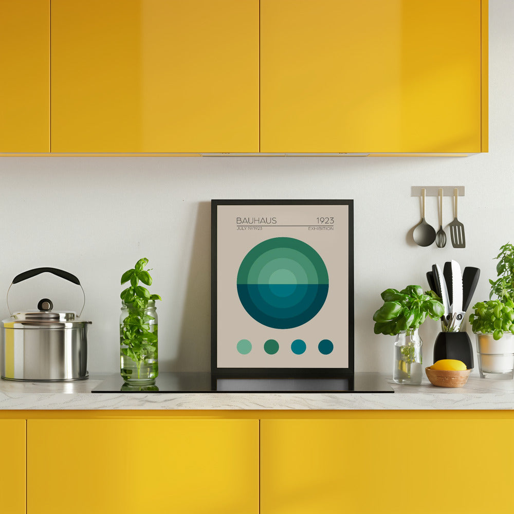 Bauhaus Mavi Daire Poster
